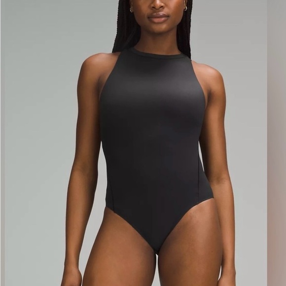 lululemon athletica Black Wundermost Ultra Soft Nulu Bodysuit - Picture 1 of 3